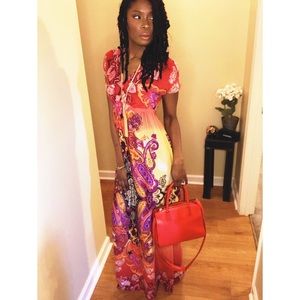 Multi-colored MAXI DRESS